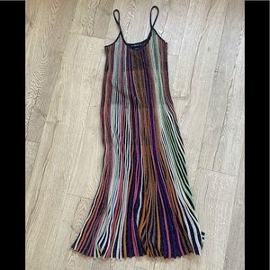 GORGEOUS ZARA Rainbow Stripe Italian Yarn Dress